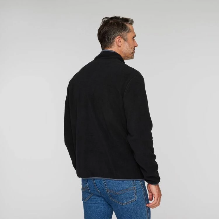 Bronson Casual Watson 1/2 Zip Polar Fleece Black - Image 4