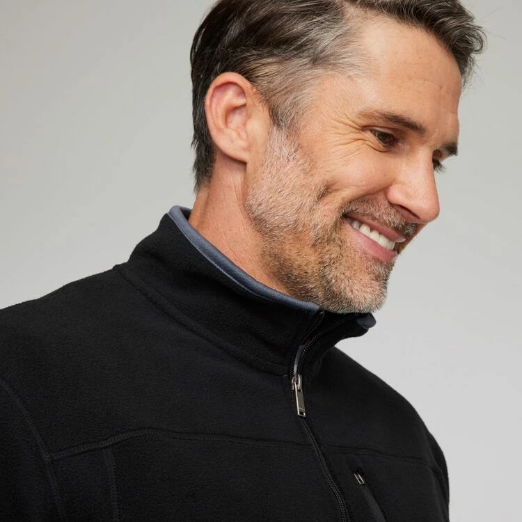 Bronson Casual Watson 1/2 Zip Polar Fleece Black
