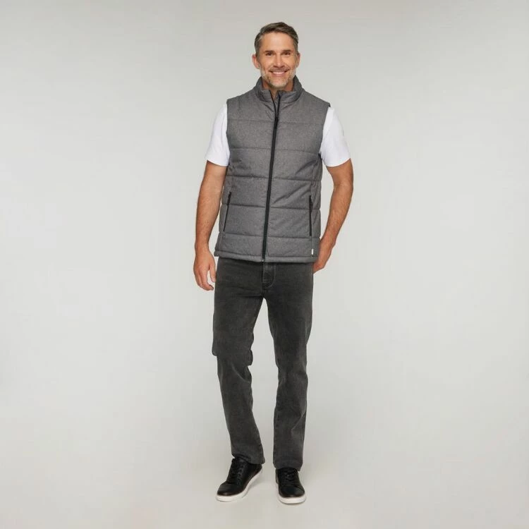 JC Lanyon Terrell Down Alternative Puffer Vest Charcoal - Image 3