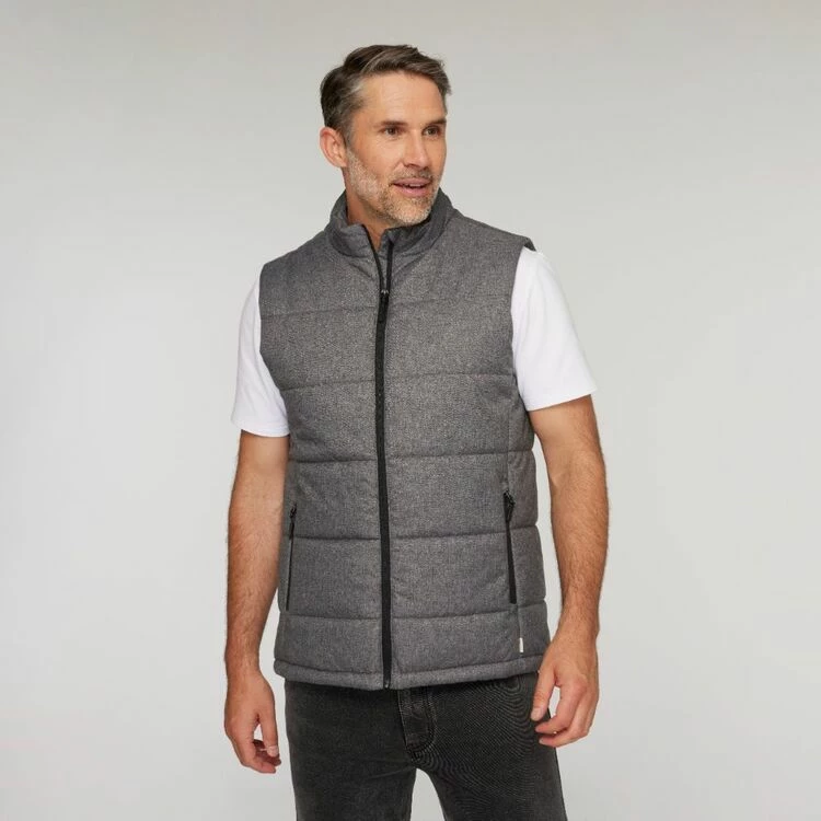 JC Lanyon Terrell Down Alternative Puffer Vest Charcoal - Image 5