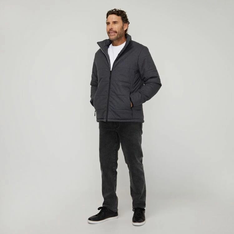 JC Lanyon Morris Down Alternative Puffer Jacket Charcoal - Image 3