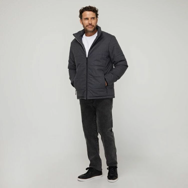 JC Lanyon Morris Down Alternative Puffer Jacket Charcoal