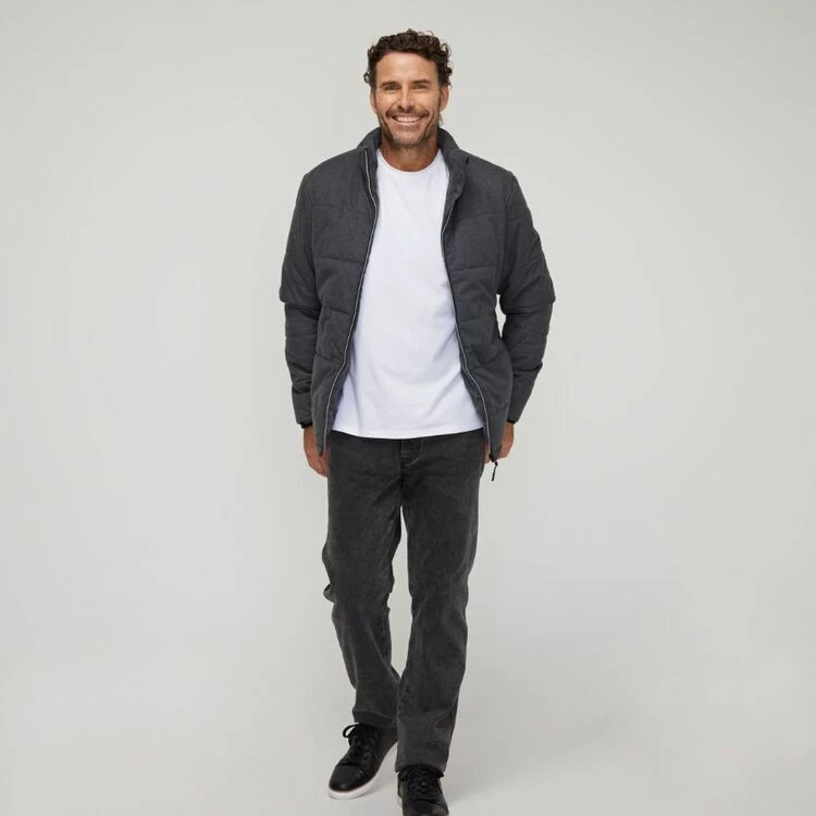 JC Lanyon Morris Down Alternative Puffer Jacket Charcoal - Image 5