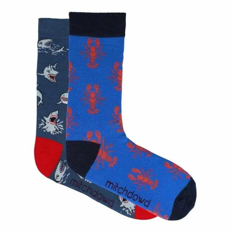 Mitch Dowd Shark And Lobster Socks 2 Pack Men's Socks - Image 3