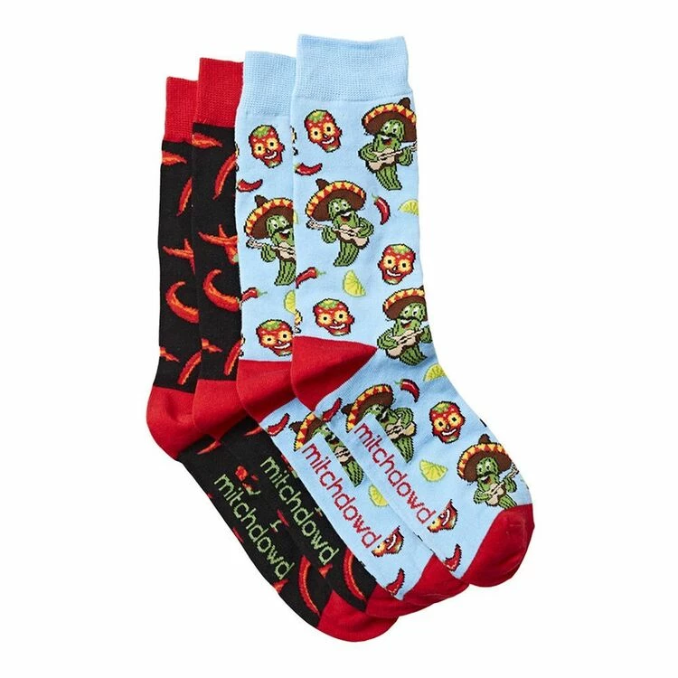 Mitch Dowd Fiesta And Chillis Socks 2 Pack Men's Sock