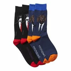 Mitch Dowd Hound And Monkey Socks 2 Pack Men's Socks